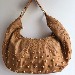 BABEE’D STUDDED HOBO BAG